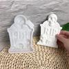 Pour Art Form for Halloween Grave Marker Displays, Quick Releases Build for Small Indoor Accent Work, Single Raised Pattern for Shelf Styling Use