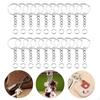 100 Split Keychains, Metal Key Rings with And Open Jump Chains for Crafts Jewelry,