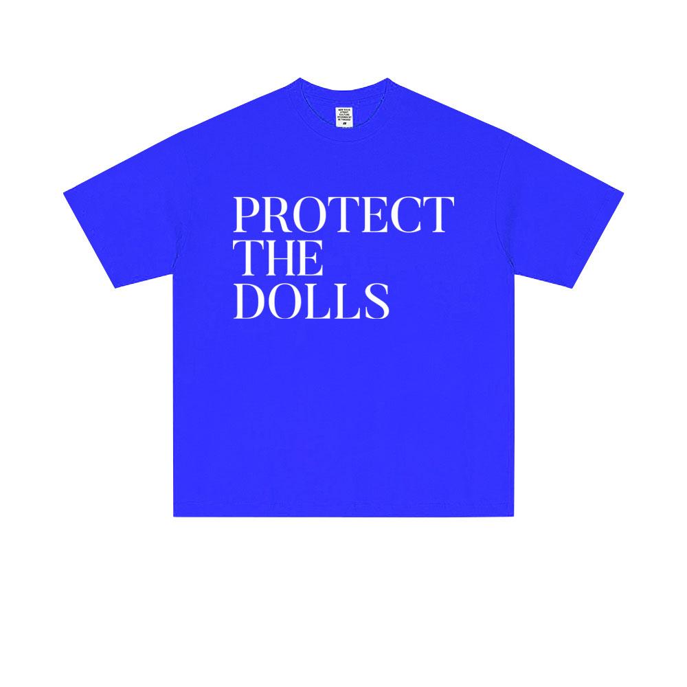 Pedro Pascal Protect The Dolls Same Style Print T Shirts Summer Men Women Fashion Oversized Tshirt Casual Cotton Vintage Tshirt