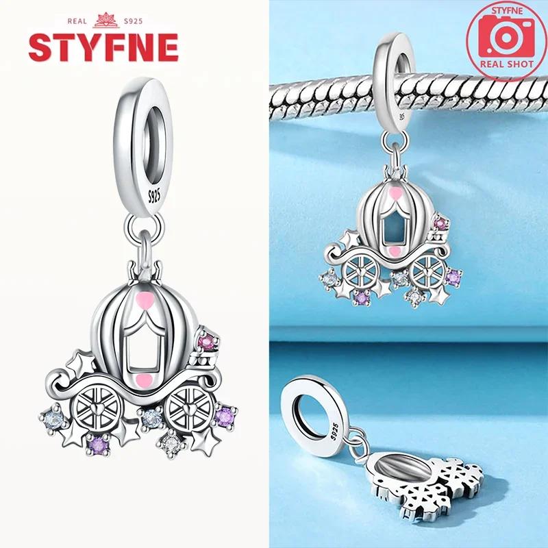 Copper Colors Star Pumpkin Carriage Pendant Charms Heart Bead Fit Original Bracelet Diy Fine Jewelry Gift For Women