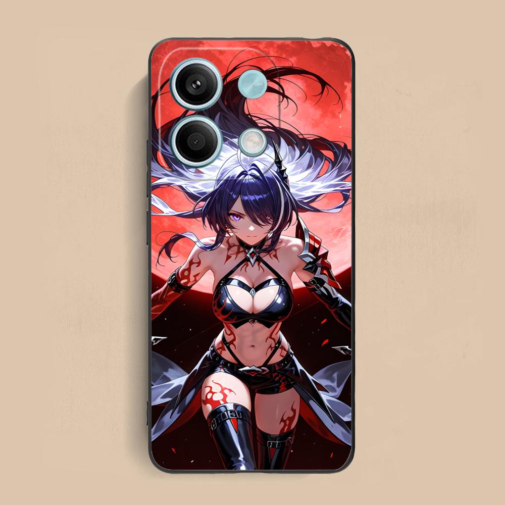 HSR Acheron Matte TPU Mobile Phone Case for Xiaomi Redmi Note 14 13 12 11 S Pro Plus 4G 5G Colorful Printing Cover