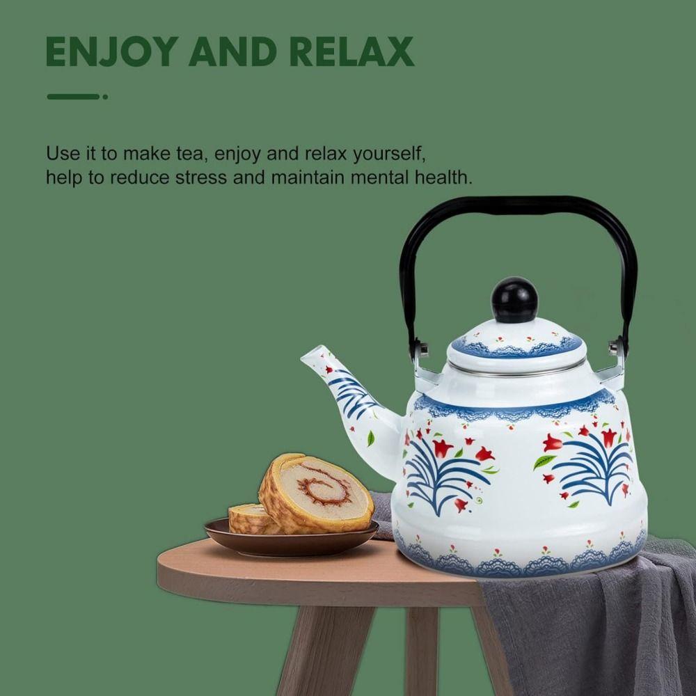 European Style Water Kettle Handmade Tea Pot Teakettle Ancient Bell Pot Outdoor