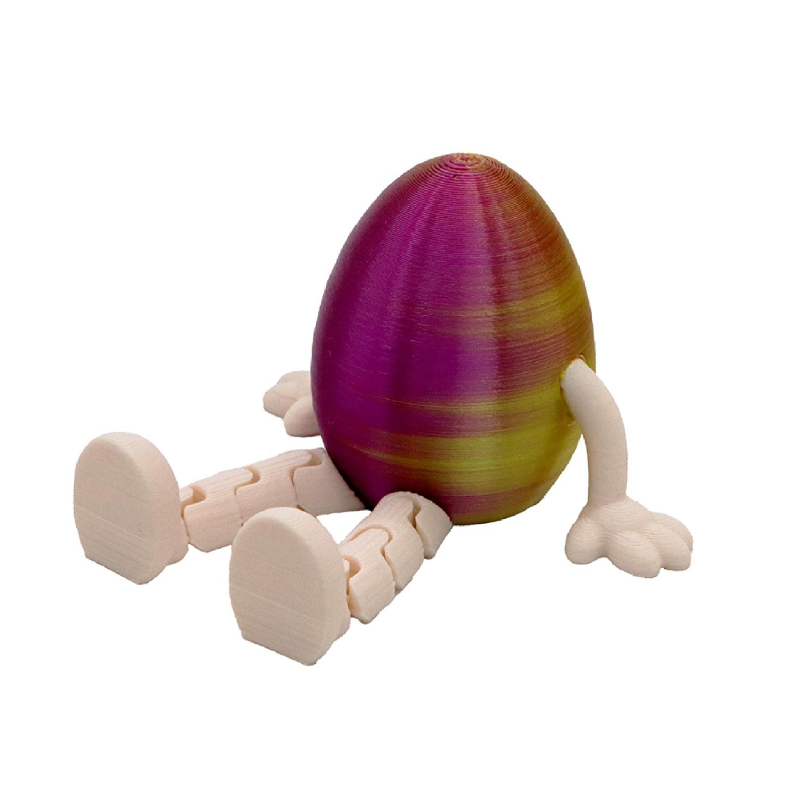

3D Printed Movable Easter Bunny Egg Toy, Creative Gift, Bunny Egg Ornament One Size