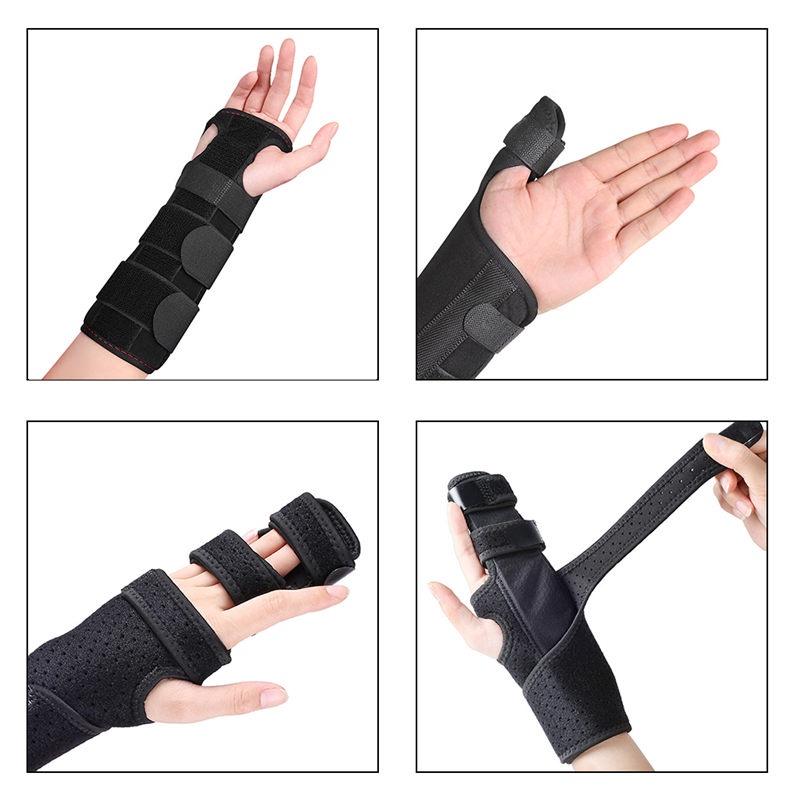 Suport Entorsă Articulație Pumn Atelă Fixă pentru Deget Protector Aluminiu cu Autocolant Ajustabil Instrument Îngrijire Sănătate