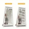 Durable Stainless Steel Double-Sided Cheese Grater with Container - Efficient Food Prep Tool for Vegetables, Carrots, Cucumbers - Space-Saving