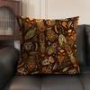 African Style Fabric Print Cushion Cover Natural Linen Organic Fabric Double-Sided Printing Sofa Home Decor Gift Pillow Case