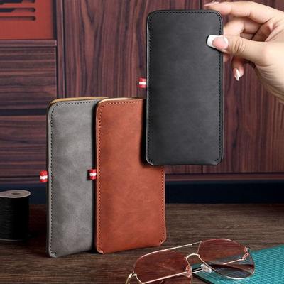 Modische PU-Leder Brillen Tasche Rechteckige Weiche Brillen Hülle Tragbare Innere Samt Oberfläche Brillen Etui Zuhause/Outdoor