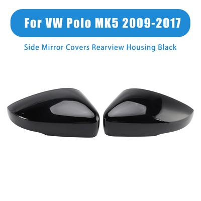 Kryty bočných zrkadiel Puzdro spätného zrkadla Čierne pre VW Polo MK5 2009-2017