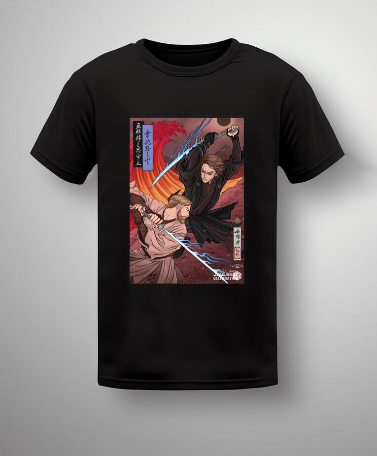 Anakin Vs Obi Wan Star Wars Celebration Japan 2025 Badge Art Poster Shirt Unisex T-Shirt L