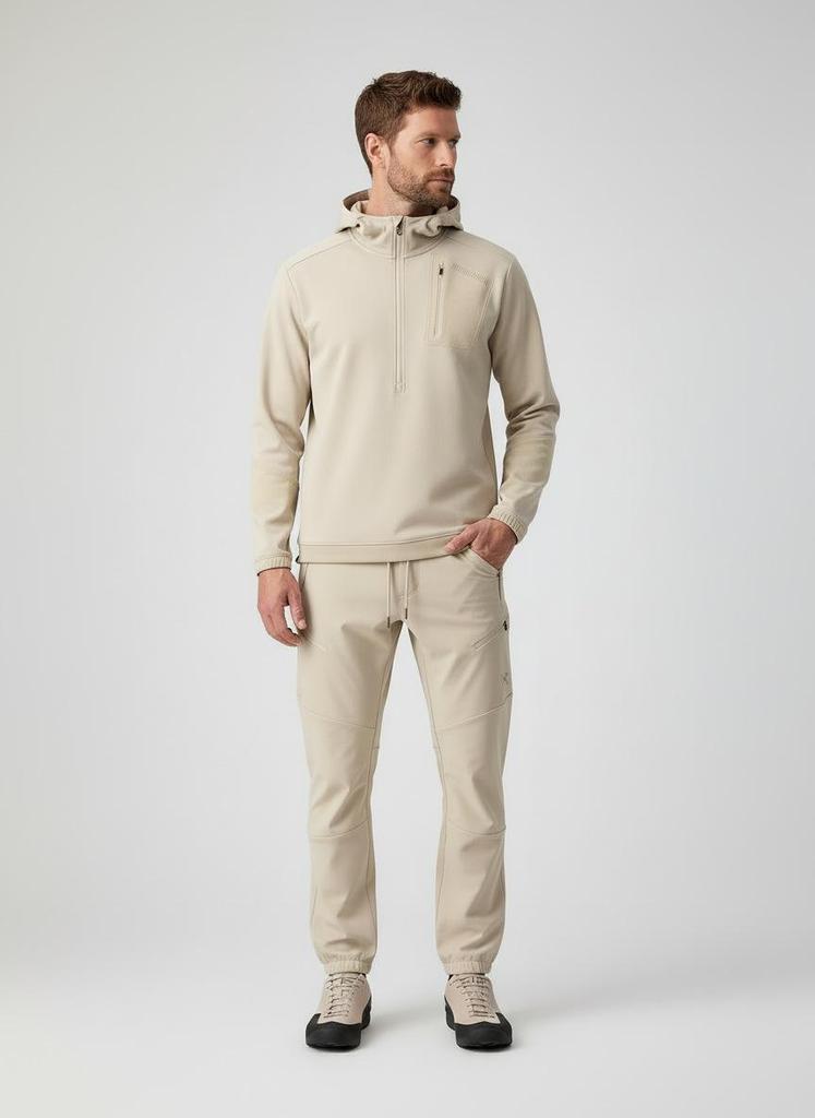 Men's Outdoor Half-Zip Hooded Sweatshirt - APH Series, Long Sleeve for Autumn & Winter Warmth, Bird House Style