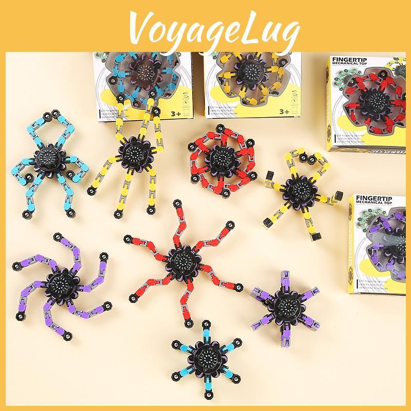 Deformation Cartoon Mechanical Mecha Chain Finger Gyro Children Toys For Play