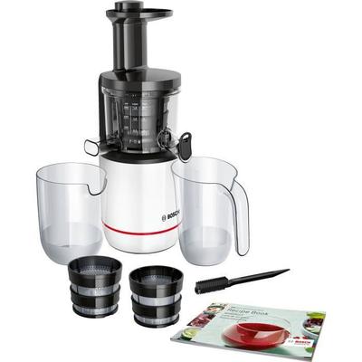 Entsafter - BOSCH - MESM500W VitaExtract - Weiß/Chrom - 150 W - 1 Geschwindigkeit + Rückwärtslauf - syst. Sicherheitsmerkmal auf dem Deckel