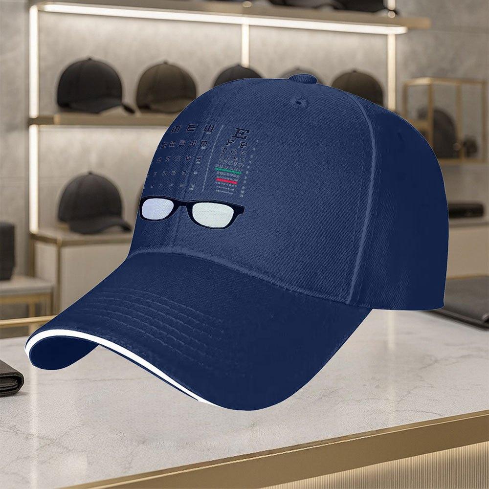Unisex Trendy Baseball Cap for Unisex Vision Chart Print Series Fashionable and Versatile Daily Commute Accessory Stylish Duckb