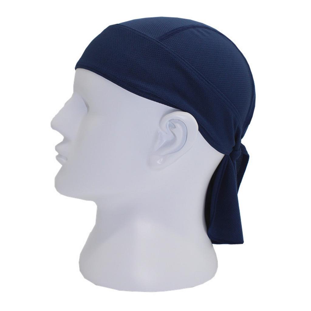 Breathable Mesh Pirate Bandana Cap Cycling Quick Drying Pirate Hat Sweat Absorbent Helmet Inner Head Cover Skull Cap for Men