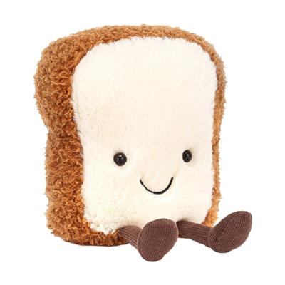 Jellycat Fun Food Series Toast Bread Cute Doll Plush Doll 16cm Tall