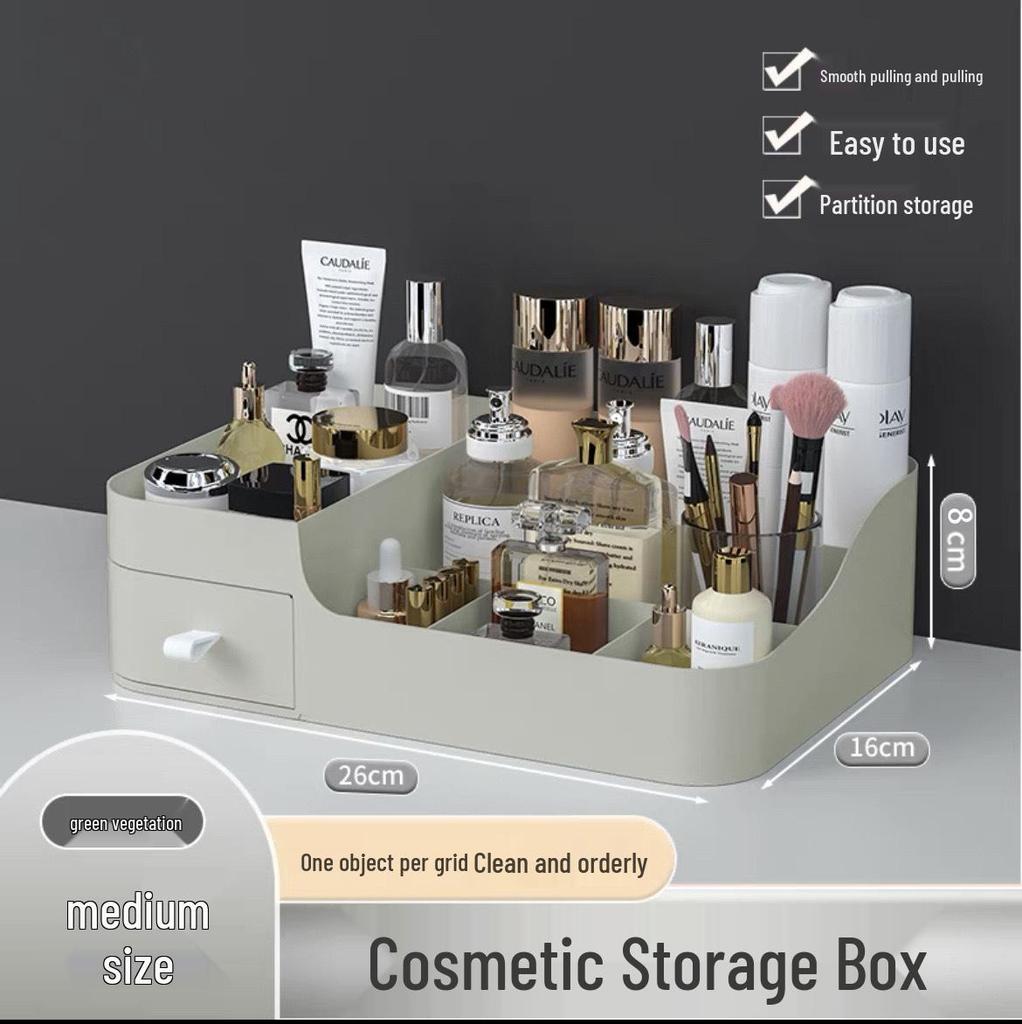 Large Drawer Cosmetic Organizer Box: Skincare, Lipstick, and Desktop Storage Holder