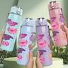 1 ST Outline Wol Schaap Staand 750ml Kleur Plastic Sport Waterfles Lekvrij Klapdeksel met Rietje Geschikt voor Sport Kantoor Thuisgebruik