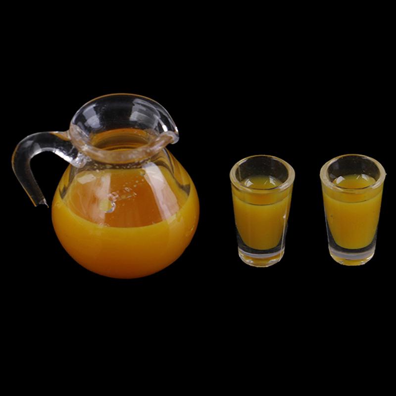 

1/12 кукольный домик, миниатюрный кувшин для сока/молока для миниатюрных кухонных аксессуаров жёлтый