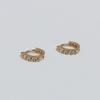 Less is more 14K gold one touch pave earring