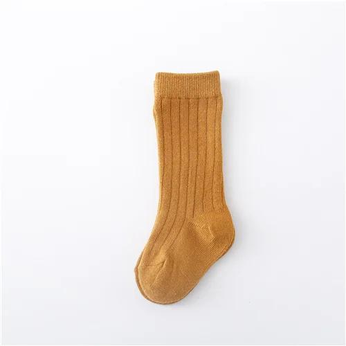 0-5 Jahre Baby Jungen Mädchen Lange Socken Baumwolle Einfarbig Gestreift Weich Kinder Knie Kinderstrumpf Schule Sport Babysocke 12 Farbe
