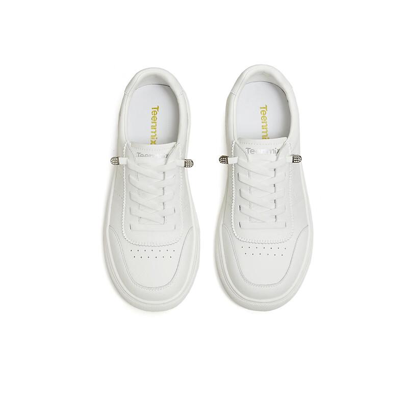 Tianmeiyi Women's Thick-Soled White Board Shoes