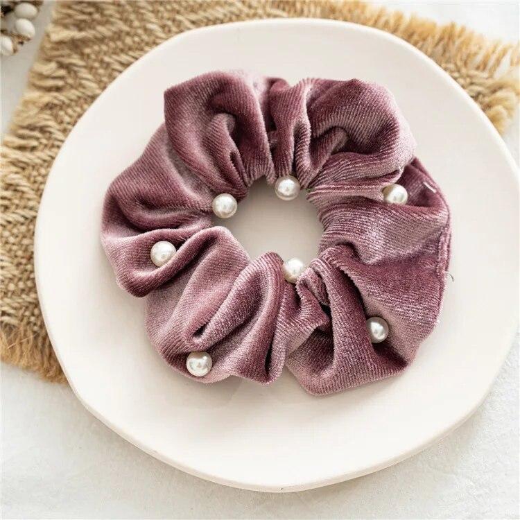 Bohemia Star Large Hair Rings Scrunchies Vintage Flocked Elastic Hairband Trendy Hair Ropes Headbands Hair Accessories For Women Headwear