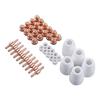 45Pcs Plasma Consumables for LG40 PT31 CUT35 CUT40 CUT50 with Cutter Torch Nozzle Shield