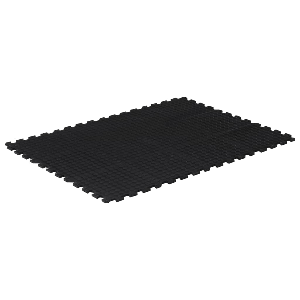 Vidaxl Podłogowa Mata Gumowa, Czarna, 12 Mm, 90X120 Cm