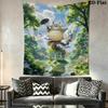 Neighbor Totoro Magical Journey Tapestry Background Cloth Wallmounted Home Decor Background Wall Hanging Cloth Homestay Soft Decoration Tapestry