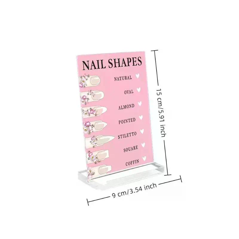 Holder Nail Shapes Nail Tip Display Board Advice Board Acrylic Nail Shape Guide False Showing Salon Display