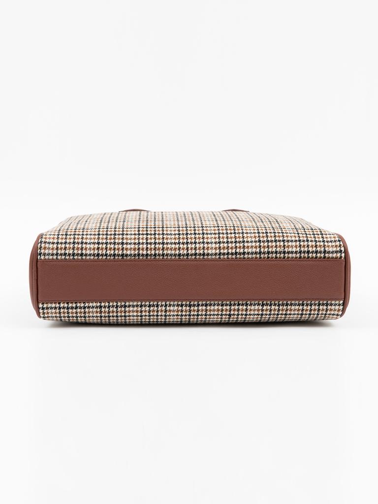 Vivannie Heritage Bag Check Brown