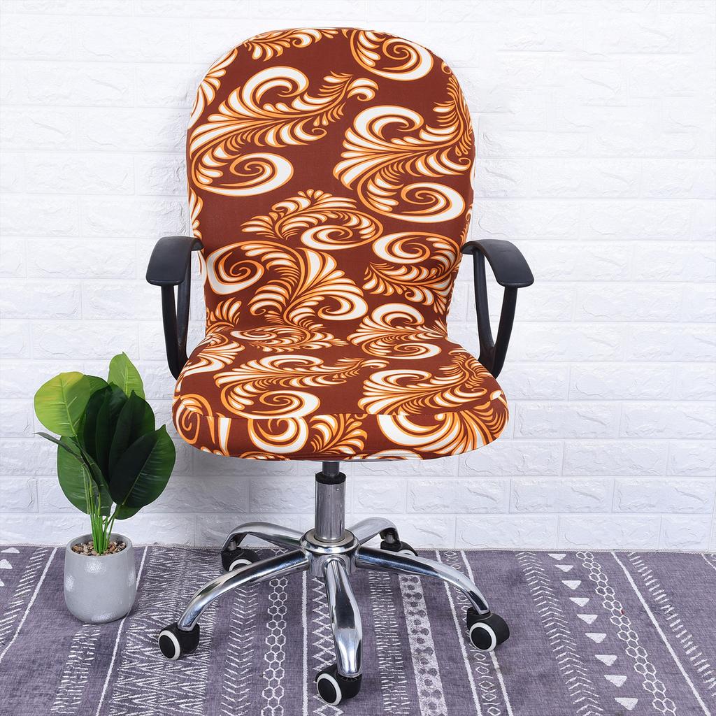 Office Chair Cover Set For Computer Chairs Polyester Spandex Elastic Fabric Modern Simple Style Home Use
