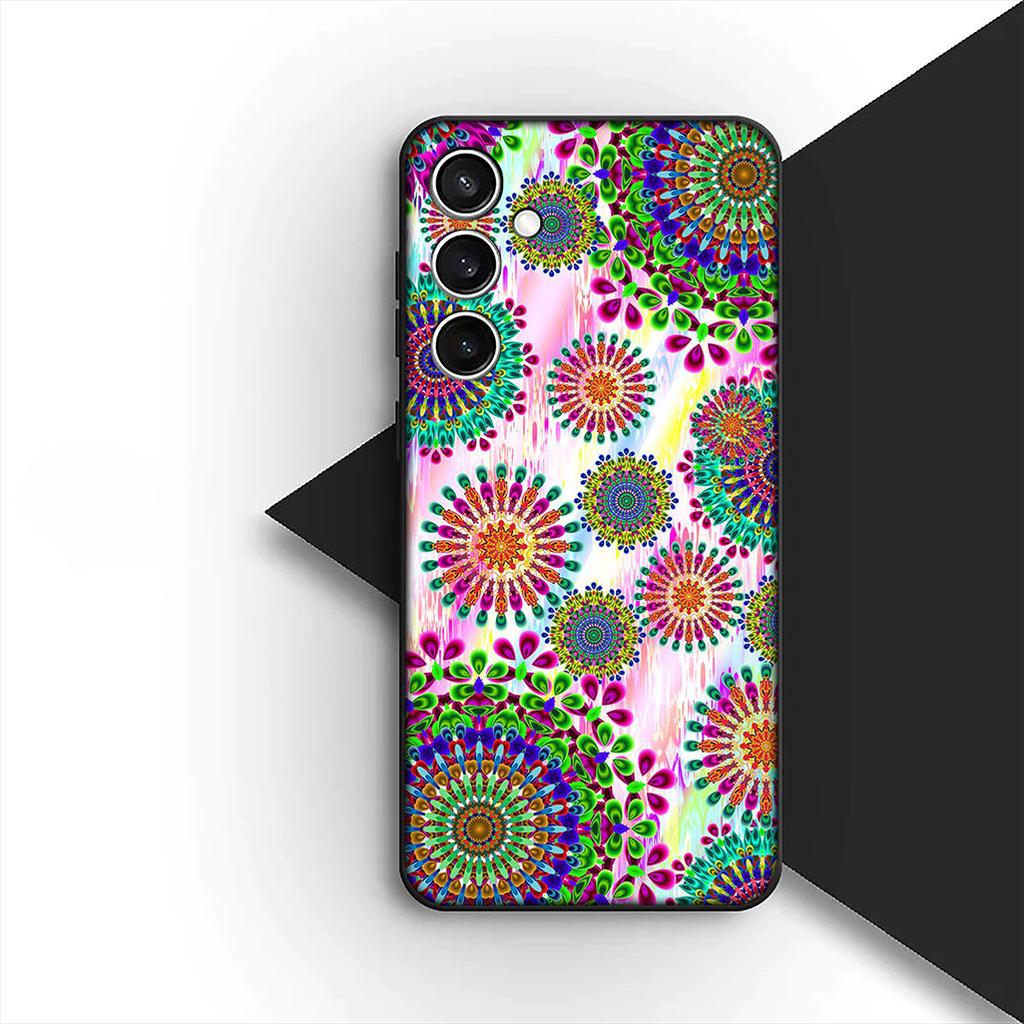 Cover for Xiaomi Redmi Note 12 11 10 A3 Pro 10A 10C 12C Note12 5G 4G Casing Phone Case Floral Paisley Mandala flower texture