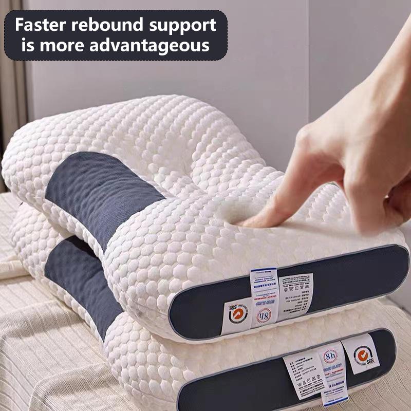 Cervical Orthopedic Neck Pillow Help Sleep Protect The Pillow Neck Household Soybean Fiber High Elastic Soft Pillow For Sleeping