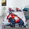 Comfortable Motorcycle Themed Bedding Set 3D Down Duvet Cover 2/3 Pieces for Boys/teenagers/men's Rooms AU180 * 210 Full Size Duvet Cover