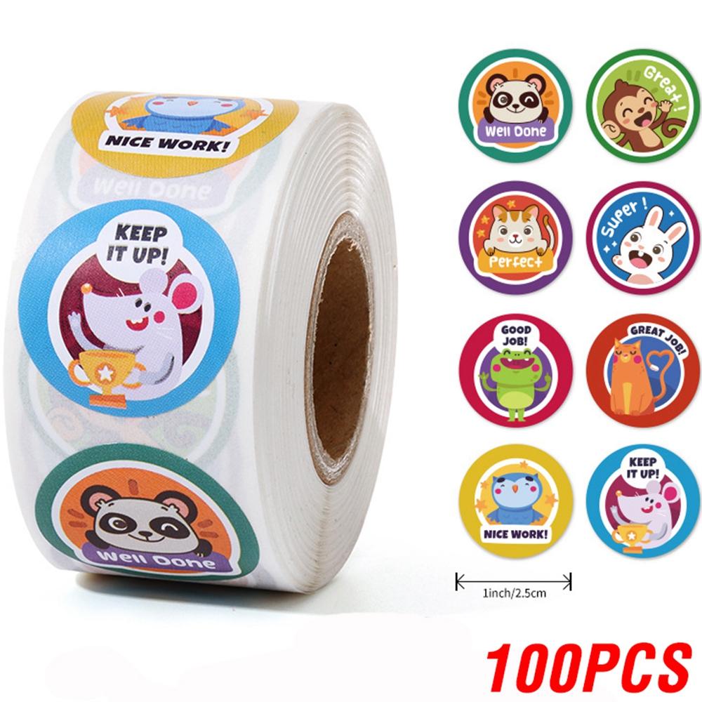 100-500 High-Quality Pcs 1Inch/2.5Cm High-Quality Animal High-Quality Good High-Quality Job High-Quality Cool High-Quality Stickers High-Quality