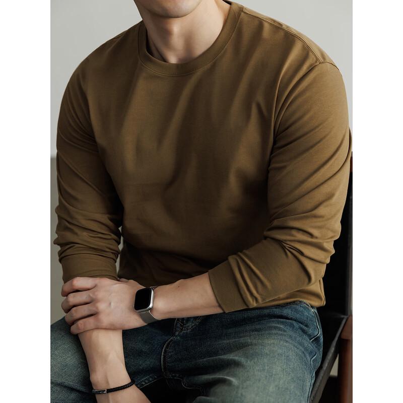 Men's 100% Cotton Long Sleeve Round Neck T-Shirt