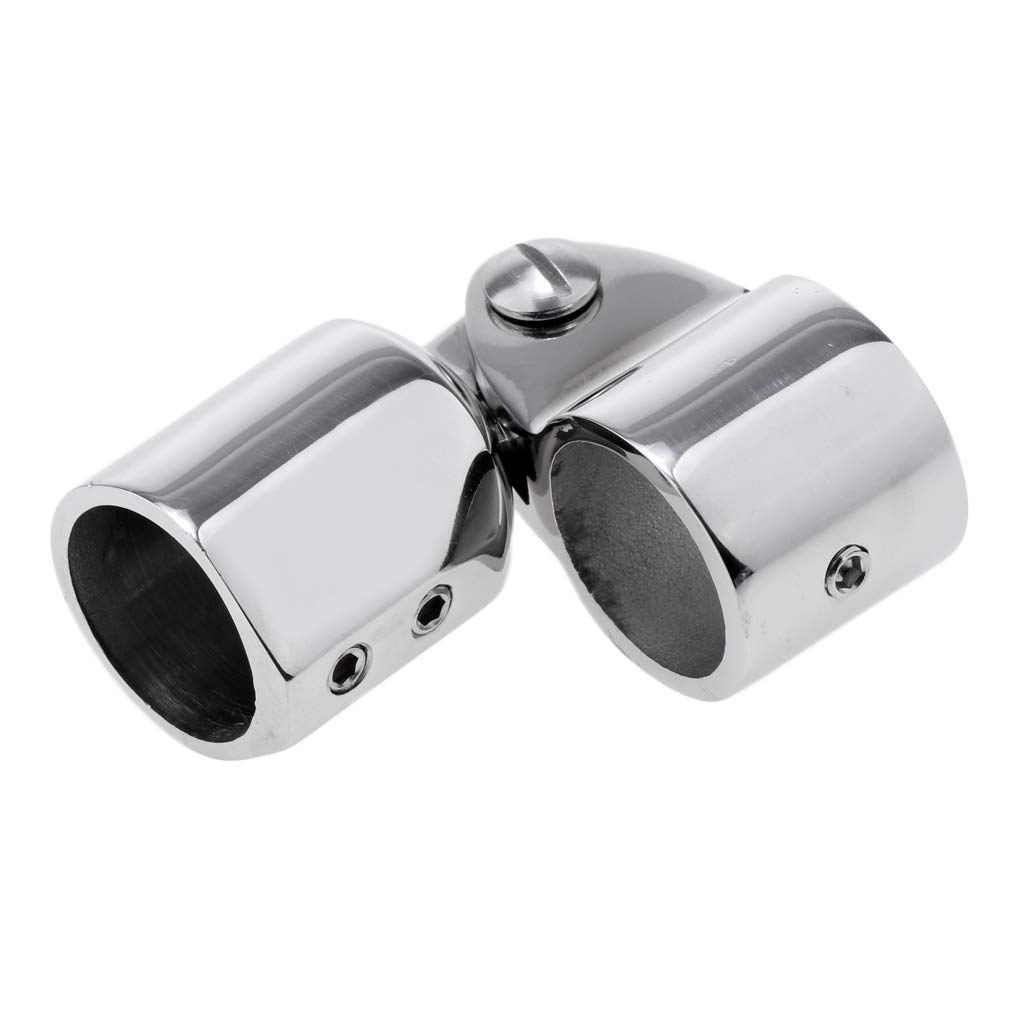 B Baosity Marine Boat Awning Handrail Fitting 1" (25mm) Elbow, 316 Stainless Steel Deck Hardware Silver