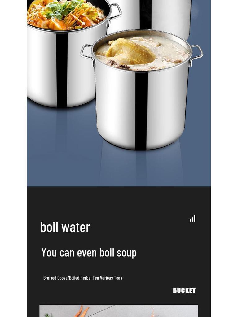 Nerezový indukční hrnec na polévku s kompozitním dnem