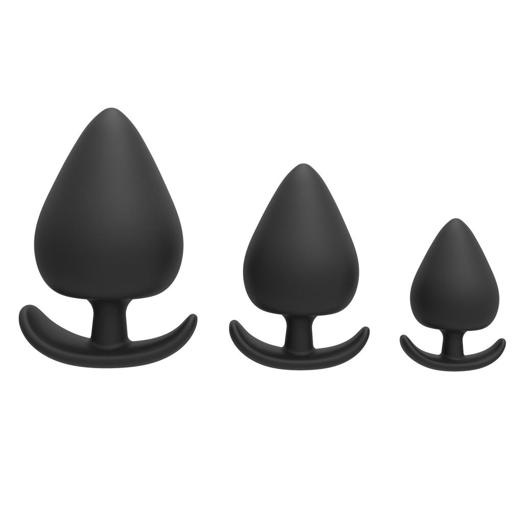Silicone Peach-Shaped Anal Plug for Men & Women - Butt Plug & Dilator with Pull Beads