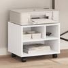 Printer Stand with Wheels White 41x32x34.5 Cm