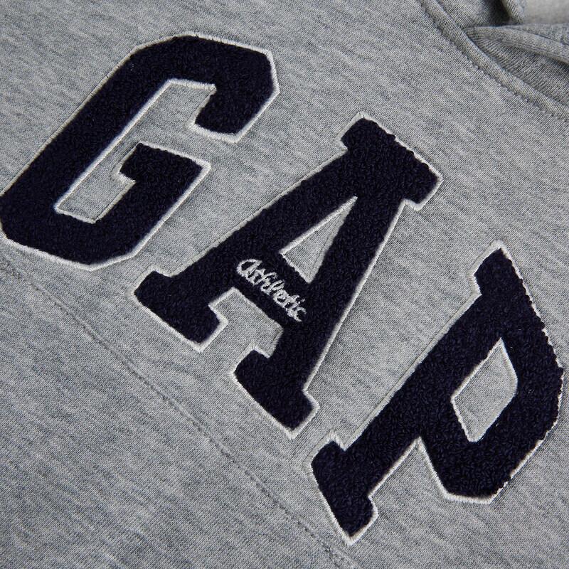 GAP Boys' Logo Embroidered Hooded Fleece Sweatshirt