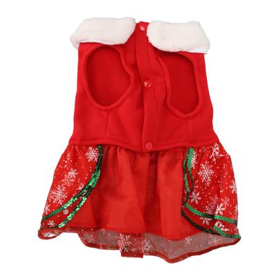 Kerstjurk voor Huisdieren Innovatieve Rendier Strik Pailletten Warm Puppy Kerstrok voor Kleine Honden Katten