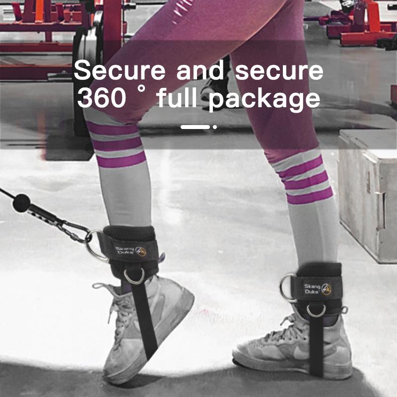 1 Stück gepolsterte Knöchelriemen, Knöchelriemen für Kabelmaschinen, Doppel-D-Ring-Fitness-Knöchelmanschetten für Fitnessstudio-Workouts, Rabatt für Beinstrecker