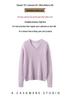 2026 Happy Kaka Women's Silk Cashmere V-Neck Sweater