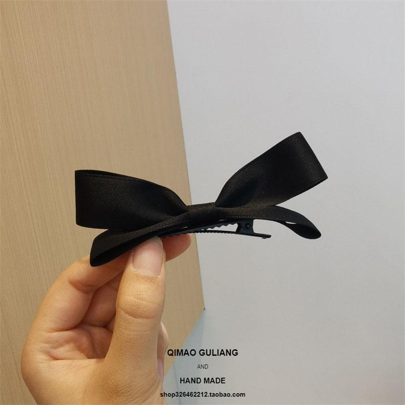 

Korean Cute 3D Bow Pink Hair Clip for Bangs чорний