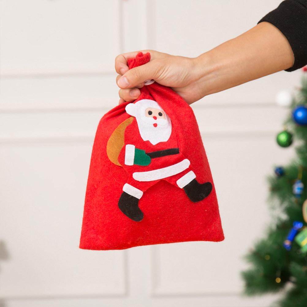 

Christmas Gift Bags Reusable Non-Fading Candy Pouches with Adorable Santa Pattern Festive Home Party Decor Holiday Treat other