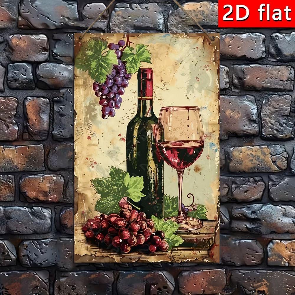 Vintage Metal Flower Wall Art Poster, 20x30cm Decorative Home Garden Sign