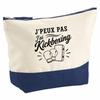 Trousse Grand Format - PLANETEE - J’peux Pas J’ai Kickboxing - Coton 33×23×11 Cm - 5 L - Zip Métal