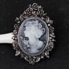 1X Vintage Cameo Victorian Style  Wedding Party Women Pendant Brooch Pin